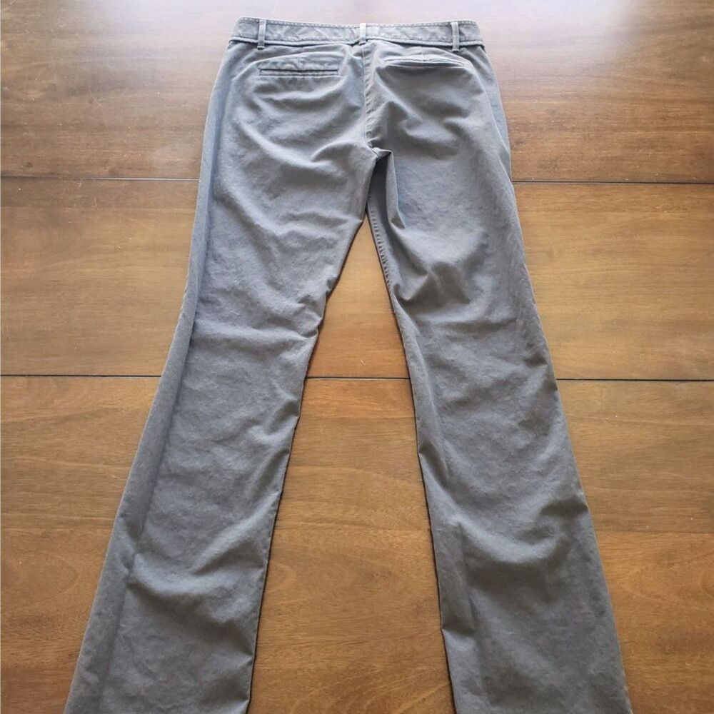 Ann Taylor LOFT Marisa Chino Trousers Size 2 Flat Front Dark Gray - Picture 3 of 8